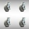 Service Caster 8 Inch SS Thermoplastic Rubber Swivel Caster Set with Roller Bearings and Brakes SCC-SS30S820-TPRRF-TLB-4 - alternate 1